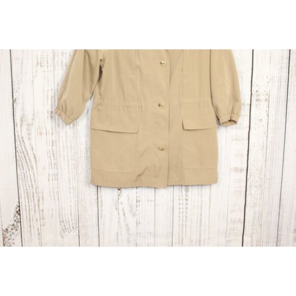 Gallery Brown Rain Weather Resistant Hooded Jacket Size Small - Picture 3 of 11